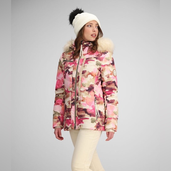 NWT Obermeyer Circe Down Ski Jacket in Blooming Camo - Picture 4 of 16